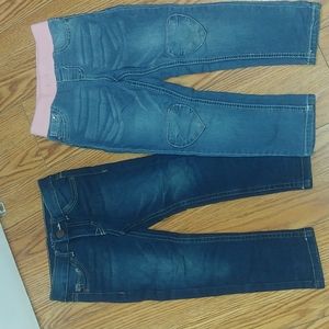 Bundle of 2 toddler girl denim pants size 4t
